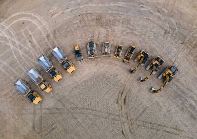 overhead fleet shot