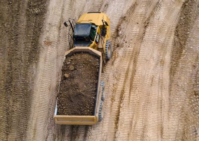 dump truck overhead